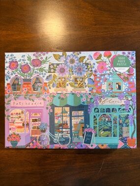Galison Open for Blossoms 1000-Piece Puzzle - Pink, Teal, Mint